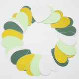 Sage Green White Gold Paper Heart Garland 52ft Party Decorations