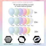 Pastel Unicorn Macaron Party Balloons Garland Arch Kit 17Ft Rainbow Ba