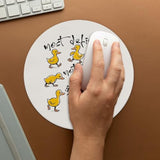 Funny Duck Small Round Kawaii Mouse Pad For Desk, Mouse Pad Cute, Duck Gifts For Duck Lovers Desk Accessories, Office Gifts For Coworkers, Girly Office Decor 8.7X8.7 Inch