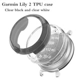Watch Screen Protector (4+2 Pack) Compatible For Garmin Lily 2, Film Anti-Scratch High Definition Full Coverage And Soft Tpu Protective Case, Black