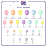 Pastel Rainbow Balloon Arch Kit: 140-Piece Party Decoration