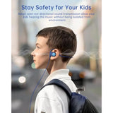 Kid Headphones For School, Air Conduction Open Ear Headphones, 3.5Mm Jack Wired Cord, Ultra-Comfort, Ergonomic And Lightweight Design Perfect For School And Outdoor Activities-Blue