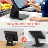 12.1-Inch Pos Touch Screen Monitor, Capacitive Touchscreen With Hdmi/Vga Input, Heavy-Duty Metal Stand, For Retail, Restaurant, Bar, Gym, Warehouse And Pos System