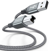 2 Pack Usb Printer Cable - 5Ft Usb A To B Cable - Compatible With Hp, Canon, Brother, Samsung, Dell, Epson, Lexmark, Xerox, And More (Grey)