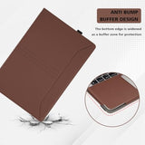 Tytx Compatible With Macbook Pro 14 Inch Case, Pu Leather Macbook Case With Vents And Stand For 2021-2024 Release M4 A3112 A3185 A3401 M3 A2918 A2992 M2 A2779 M1 A2442, Come With Keyboard Cover, Brown