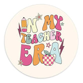 Teacher Round Mouse Pad For Desk, Best Teacher Ever Gifts, Home Office Decor Desk Accessories, Teacher Appreciation Gift,Retirement Gifts For Teacher 8.7X8.7 Inches