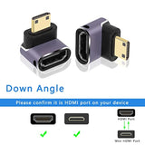8K Mini Hdmi To Standard Hdmi Adapter 2.1 Version Mini Hdmi Male To Down Angle