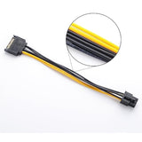 15Pin Sata To 6 Pin Pci-Express Video Card Power Adapter Cable, Cable Length 2