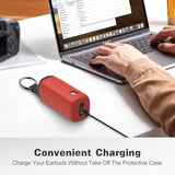 For Skullcandy Method 360 Anc Case Cover, Soft Silicone Protective Earbuds Case, Only Compatible With Skullcandy Method 360 Anc With Cleaner Kit Accessories Set(Red)