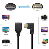 90 Degree Mini Hdmi To Hdmi Cable 15Cm High Speed Right Angle Hdmi Extension C