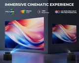 Smart 4K Projector With Wifi And Bluetooth - Compatible With Netflix, Prime Video, Youtube, Dust-Proof Sealed, Dolby Audio, Auto Focus & Keystone Pro Uhd Hdr 10+ Video Projector