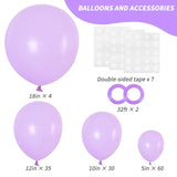 Pastel Purple Balloon Arch Kit: Lavender Birthday Party Decor
