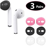 Ear Tips Ear Gels Anti-Slip Earuds Cover Silicone Compatible With Airpod 1St Gen And 2Nd Gen., 3 Pairs White/Black/Pink