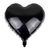 10pcs Black Heart Foil Balloons – 18" Mylar Balloons for Weddings, Showers & Party Decor