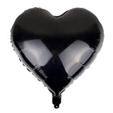 10pcs Black Heart Foil Balloons – 18" Mylar Balloons for Weddings, Showers & Party Decor