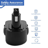 3.5Ah 9.6V Battery Compatible With Dewalt De9061 De9062 Dw9061 Dw9062 De9036 Dw911 Dw921 Dw9614 Dw050 Dw926K-2 Dw952 Dw955K-2 Dw967K Cordless Power Tool