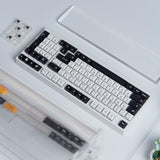 133 Keys Japanese Keycap Cherry Profile Dye Sub Pbt Black And White Keycaps Set Fit For 61/64/87/104/108 Cherry Mx Switches Mechanical Keyboard