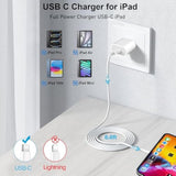 20W Usb C Fast Charger For Ipad Pro 13/12.9/11 Inch, Ipad Air 13/11 Inch 6/5/4Th Generation, Ipad 10Th Generation, Ipad Mini 6, Fast Charger Block With 6.6Ft Usb C To C Charging Cable
