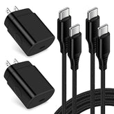 25W Super Fast Charger Box Type C Fast Charging For Samsung Galaxy A16 A56 A54 5G A15 S25 Ultra S24 Fe A35 A14 Z Fold 6/Flip 6 S23 S22,Usb C Charger Block+6Ft Usb C To C Cable For Google Pixel 9 8 Pro