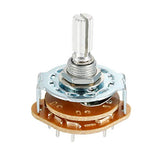 2P5T 2 Pole 5 Position Selectable Single Deck Band Channel Rotary Switch Selector