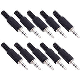 10-Pack 3.5Mm 1/8" Replacement Repair Jack Trs Stereo Male Plug Adapter 3.5Mm Solder Type Diy Audio Cable Connector For Speaker Headphone Headset Earphone Cable Repair