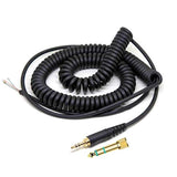 Coiled Repair Cable Replacement Spring Cord With Gold Plated Connectors Compatible With Sony Ath-M50 Ath-M50S Mdr-7506 7509 Mdr-V6 V6 V600 V700 V900 Headphones 1/4-Inch Adapter Included