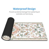 Desk Pad,Office Desk Mat 31.5"×11.8" Large Gaming Mouse Pad,Durable Extended Computer Mouse Pad,Waterproof Thick Big Mouse Pads With Non-Slip Rubber Base Office Home Romantic Floral Rug
