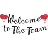 "Welcome To The Team" Banner New Employee & Staff Heart-Themed Office Party Decor