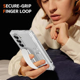 Transparent Hand Strap For Samsung Galaxy Z Fold 7 Case With S Pen Holder & Stylus,Shockproof Hinge Screen Protector + Kickstand For Fold 7 Cover Grip Slim,S Pen For Samsung Z Fold 7 Case Clear