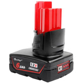 12V 6Ah Replacement Battery Compatible With Milwaukee 6.0Ah Lithium-Ion Battery 48-11-2411 48-11-2440 48-11-2402 Tools