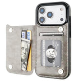 iPhone 17 Pro Wallet Case with Credit Card Holder, Gray
