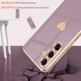Lavender Samsung Galaxy S25 5G Case for Women Girls Cute Phone Cover