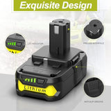 2 Pack 4.0Ah 18V Lithium Battery Replacement For Ryobi Battery One+ 18V Battery P102 P103 P104 P105 P107 P108 P109 Compatible With Ryobi 18 Volt Tools