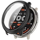 Compatible With Amazfit Active 2 Smart Watch Case, Pc Protective Case & Tempered Glass Film Screen Protector For Amazfit Active2 Watch?Black?