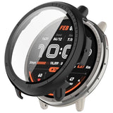 Compatible With Amazfit Active 2 Smart Watch Case, Pc Protective Case & Tempered Glass Film Screen Protector For Amazfit Active2 Watch?Black?