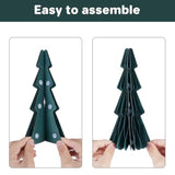 Christmas Decorations- 3Pcs Honeycomb Christmas Tree Diy Table Centerpiece Set For Xmas Holiday Fireplace Table Party Decor (Green)