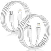 USB C to Lightning Cable 2 Pack 6ft MFi Fast Charger for iPhone White