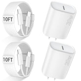 Iphone 16 Pro Max Charger Fast Charging, 10 Ft Long Usb C Phone Charging Cable Cord With Pd Fast 20W Iphone 16 Wall Charger Block For Iphone 16/16 Pro Max/16 Plus/15/15 Plus/15 Pro Max,Ipad Pro/Air