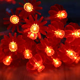 Red Lantern String Light,Battery Operated Waterproof 8 Modes 40 Leds 20Ft Fairy String Lights Remote Control Decor Light