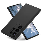 Compatible With Samsung Galaxy S23 Ultra Case Liquid Silicone, Skin Touch Gel Rubber Case With Soft Microfiber Lining, Cute Slim Full Camera Protection Cover, Black