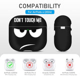 4th Generation AirPods Case Cover with Keychain, Soft and Shockproof Protection for Women and Men, Compatible with AirPods 4, Black