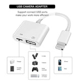Apple Certified Lightning Male To Usb Female Adapter Otg And Charger Cable For Iphone 11 12 Mini Max Pro Xs Xr X Se 7 8Plus Ipad Air A Camera Memory Stick Flash Drive Cord Converter Charging Splitter