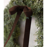 Brown Velvet Ribbon 1.5'' 25 Yards For Christmas Tree, Gift Wrapping, Flower Bouquet, Wreath Decorations, Bow Making