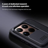 Xiaomi Mi 15T Pro Phone Case Cover, Slim Protective Case with Camera Protector, Hard PC and TPU Ultra Thin Anti-Scratch Phone Case for Xiaomi 15T Pro 5G (Black, 15T Pro)
