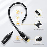 Idsonix Usb C Extension Cable - Right Angle 1.6Ft Usb C Extender Cable Support