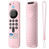 Silicone Cover Compatible with Fire TV Stick 4k Plus/Select, Fire TV Stick HD Remote PA38CA Protective Cover Case with Lanyard (Pink)