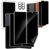 6 In 1 Privacy Screen Protector For Samsung Galaxy Z Fold 7, 2 Pack Inside Anti-Spy Film With 2Pack Front Tempered Glass + 2 Pacs Camera Lens Protector Accessories