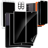 6 In 1 Privacy Screen Protector For Samsung Galaxy Z Fold 7, 2 Pack Inside Anti-Spy Film With 2Pack Front Tempered Glass + 2 Pacs Camera Lens Protector Accessories