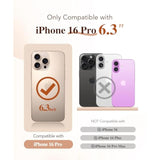 Magnetic For Iphone 16 Pro Case, Compatible With Magsafe, Built-In 9H Tempered Glass Screen Protector & Upgraded Camera Protection, Full-Body Plating Phone Case For 16 Pro 6.3", Desert Gold