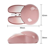 2.4G Wireless Mouse Cute Rabbit Shape Bluetooth Small Optical Mice 1200Dpi Usb Kawaii Computer Mouse For Small Hands Kids Women, Pink